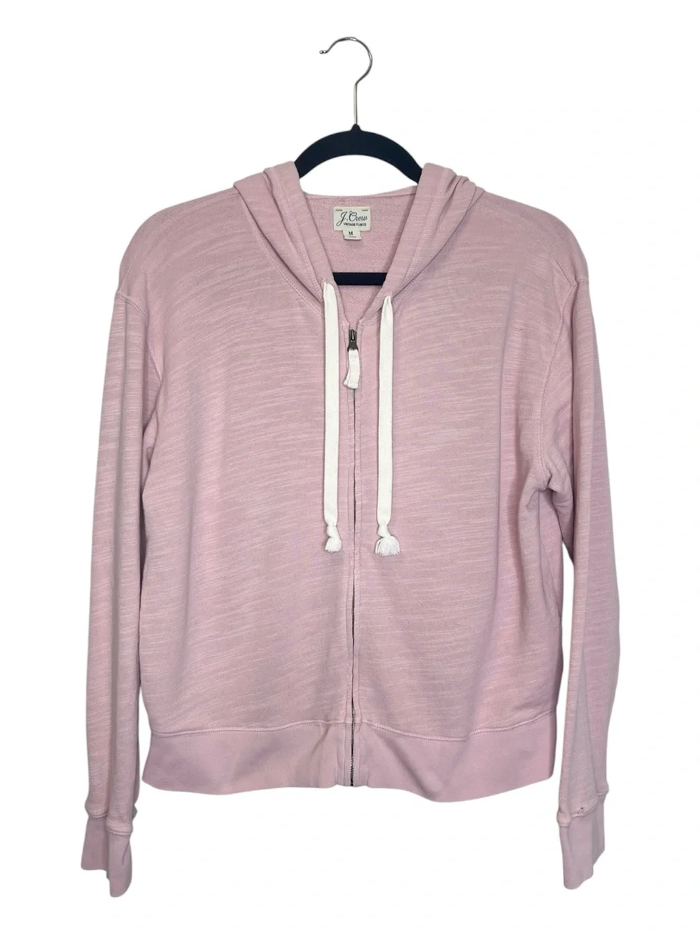 J. Crew Cropped Full Zip hoodie in vintage cotton Terry size Medium